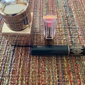 Lancome Trio Absolue Eye Cream .16 oz, Travel Lipstick, Black Mascara
